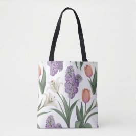 Lilacs Tulips Lírios Comprando Errand Tote Bag