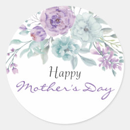 Lilás e Hortelã Floral | Adesivo do Dia das Mães