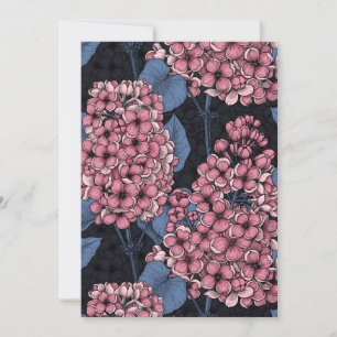 Lilás rosa sobre azul escuro