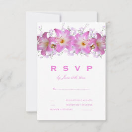 Lilases Beladona Românticas RSVP de Casamento