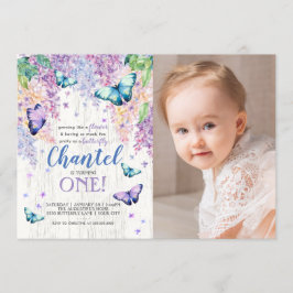 Lilases e Borboleta| Convite Fotográfico de Aniver