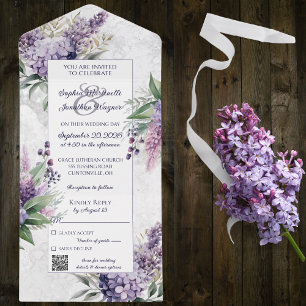 Lilases e Heather em branco marmoreado com código
