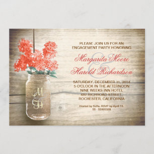 lilases no convite para festa de noivado rústica m