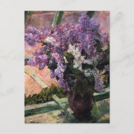 Lilases numa Janela por Mary Cassatt Cartão Postal