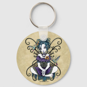 "Lillian" Gótica Hummingbird Fairy Art Chaveiro