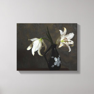 Lillies em uma canvas de impressão