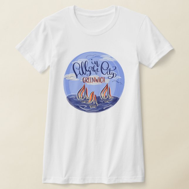 Lilly in the City Ladies Ajustado T-Shirt (Postura )