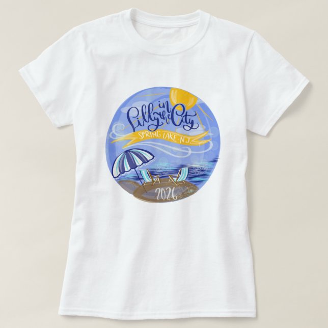 Lilly in the City - Spring Lake, NJ - T-shirt (Frente do Design)
