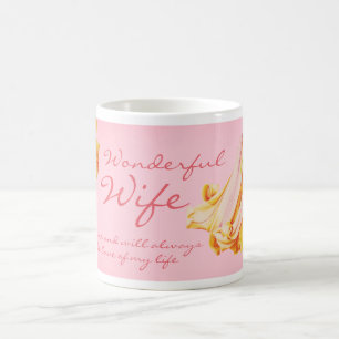 Lily art "Esposa Maravilhosa" esverdeada, caneca c