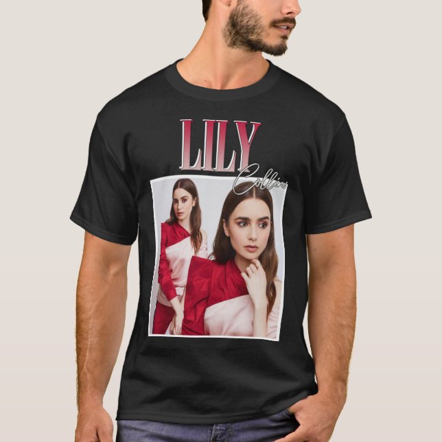 Lily Collins Classic T-Shirt (Frente)