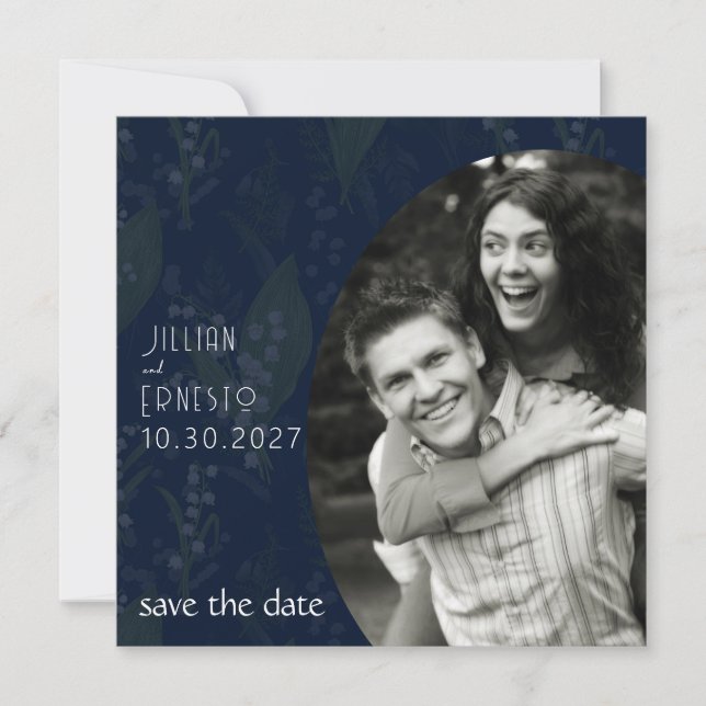 Lily de Valley Darkest Blue com fundo desbotado (Frente)