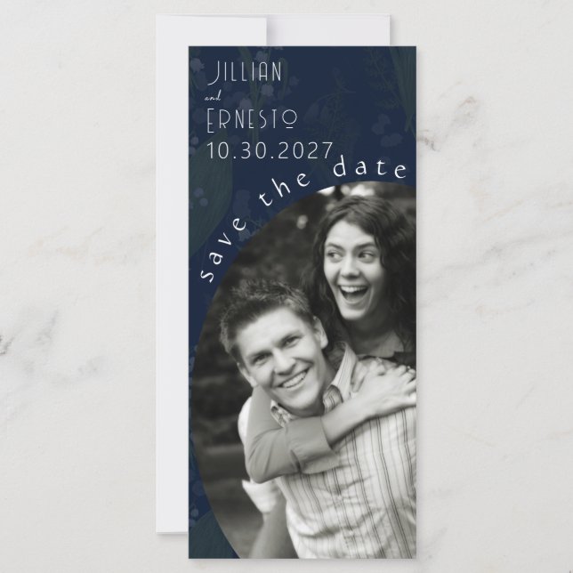 Lily de Valley Darkest Blue com fundo desbotado (Frente)