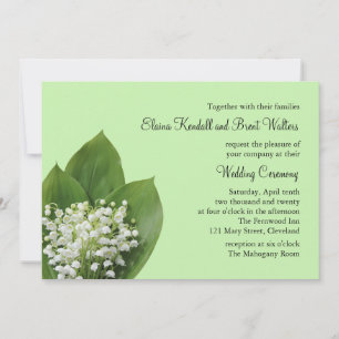 Lily do Convite para Casamento do Vale (verde)