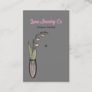 Lily do Vale Jewelry Pin Cartão de visita
