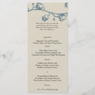 Lily do Vale no Ecru Linen Wedding Menu