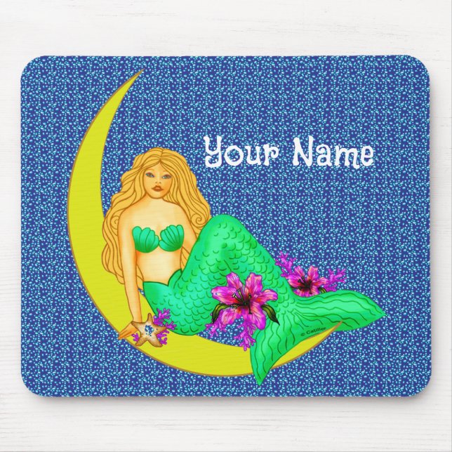 Lily Moon Mermaid mousepad em português (Frente)