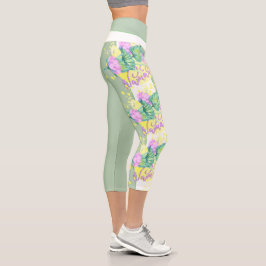 Lily / Namaste Yoga (Verde) Capri Leggings