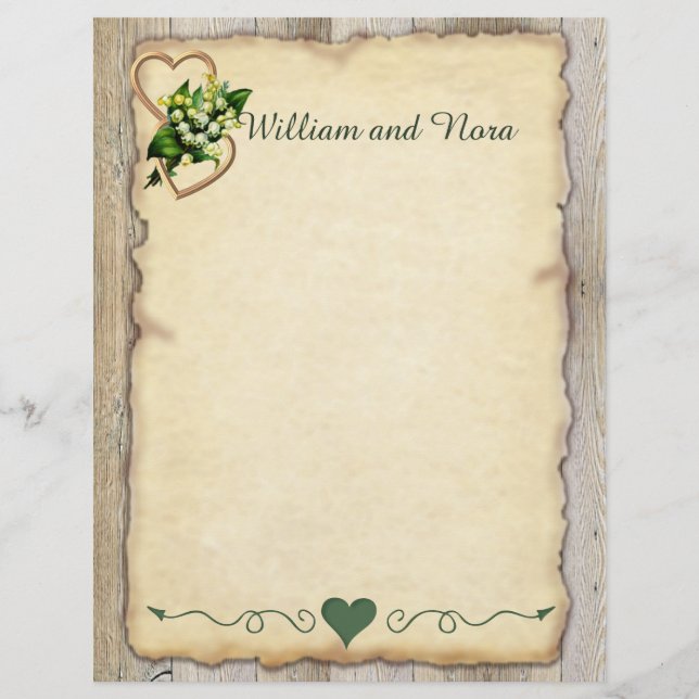 Lily of the Valley, Hearts, Old Paper, País (Frente)