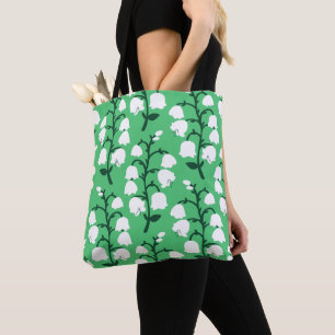 Lily of the Valley in Emerald Color Tote Bag