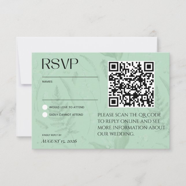 Lily of the Valley - Soft Green RSVP (Frente)
