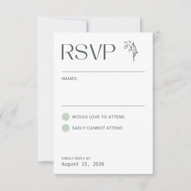 Lily of the Valley - White Collation RSVP (Frente)