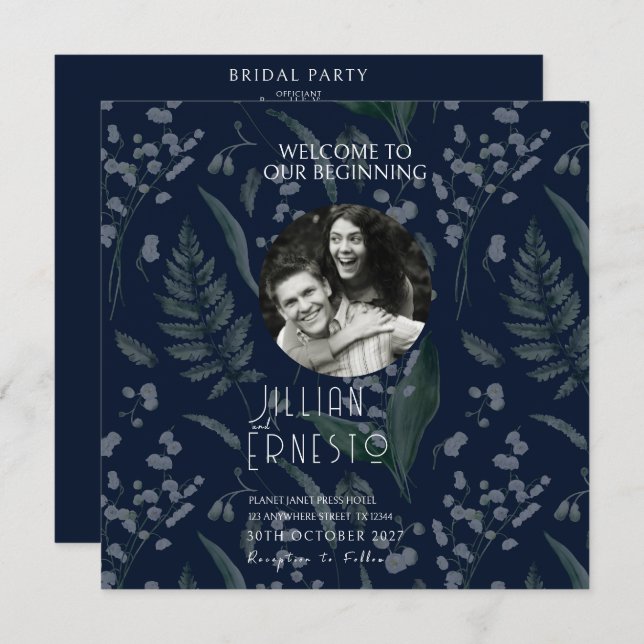 Lily of Valley Ferns | Programa de Fotografia Azul (Frente/Verso)