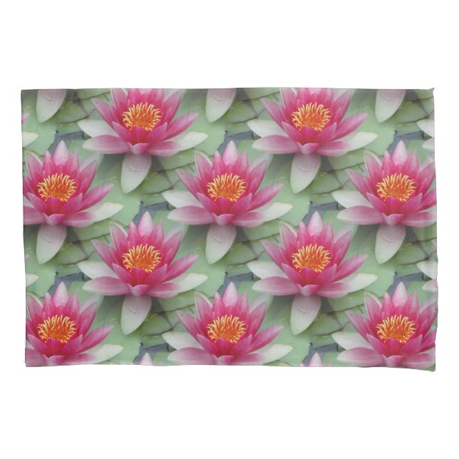 Lily Pillowcase de Lily Água Lótus Rosa (Frente)
