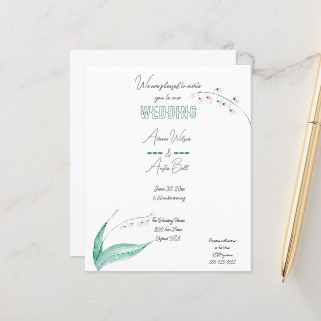 Lily Verde e Branca do Vale (Frente/Verso In Situ)