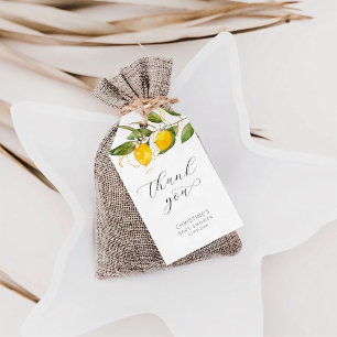 Limão Chá de fraldas De Citros Obrigado Etiquetas 