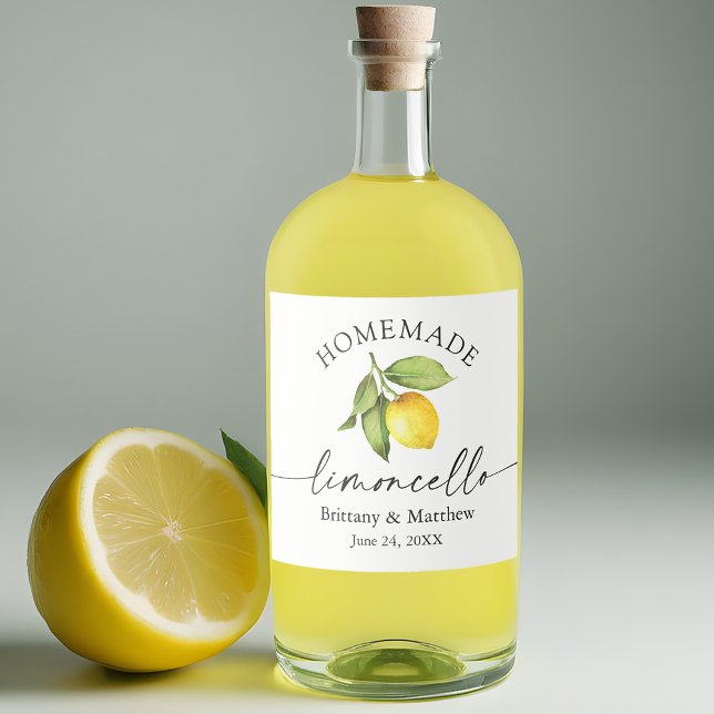 Limão de Aquarela de Limoncello (Customize to change your personalized text size or text style.)