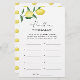 Limão de Citrus - Quantos anos a noiva tinha para