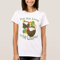 Limão de Luau Coconut, Camiseta Engraçada, Senhora