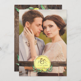 Limão de madeira rústico do CONVITE | do CASAMENTO