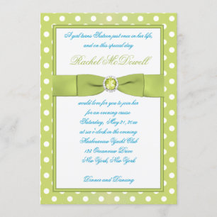 Limão e Bolinhas Branca Doce 16 Convite