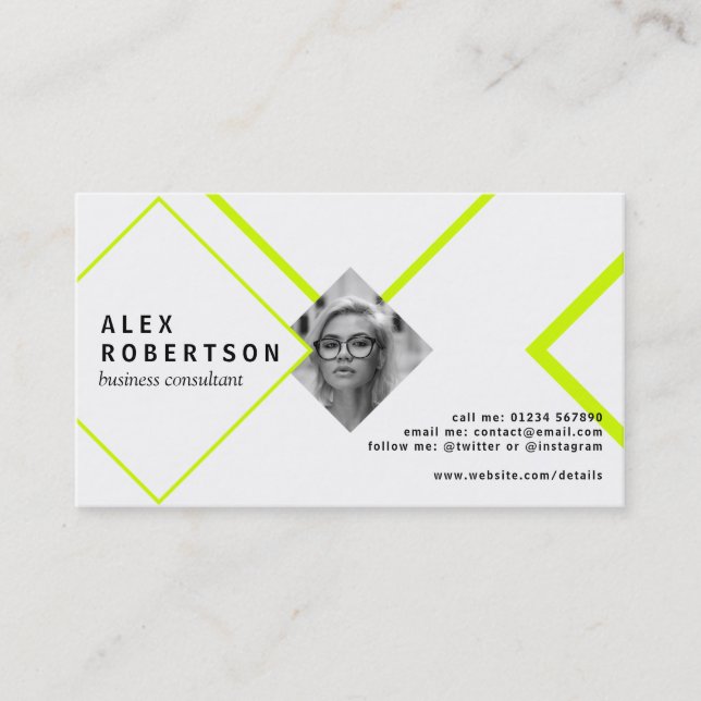 Limão e cartão de visita branco do retrato dos (Frente)