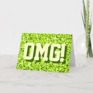 Limão Glitz 'OMG!' Feliz cartão de saudações de an