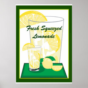 Limão Limão Limonada Refrigerada 20x18 Poster