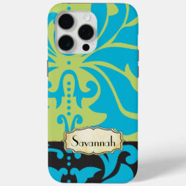 Limão personalizado Aqua Dourado Damask