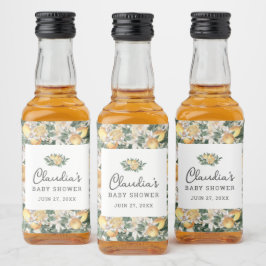 Limão tropical Citrus Chá de fraldas Watercolor