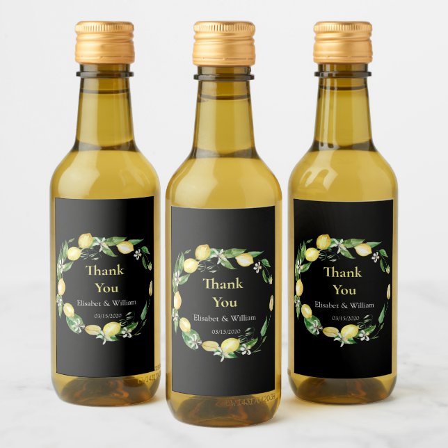 Limão-Vinho Preto Floral Mini Vinho (Garrafas)