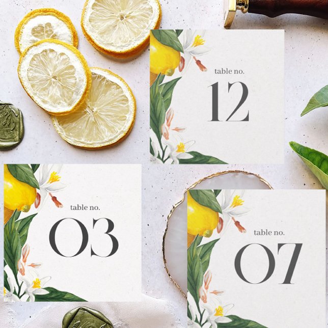 Limão White Flower Watercolor Mesa No. (Criador carregado)