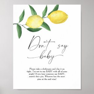 Limas - Não diga poster de bebê