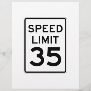Limite de velocidade sinal de 35 MPH