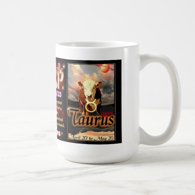 Limite do zodíaco do Taurus do Aries grande caneca (Direita)