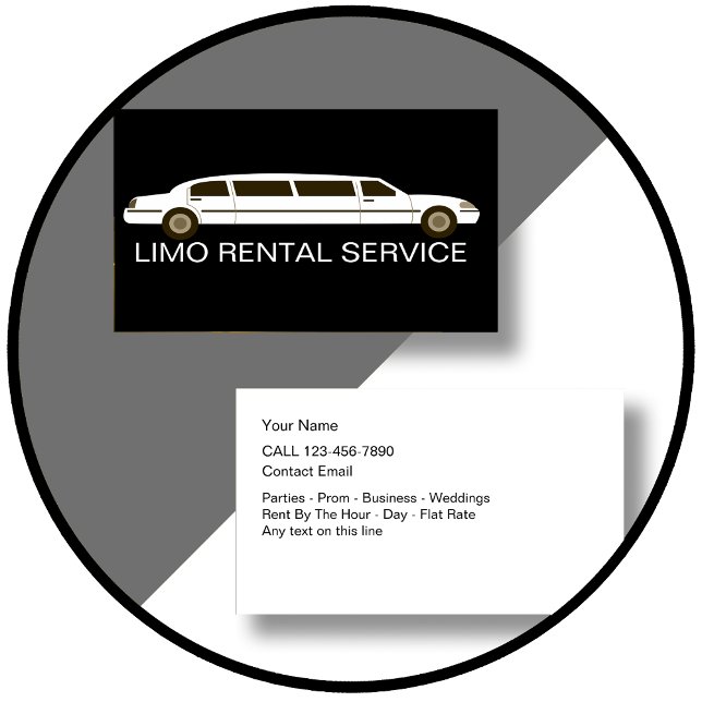 Limo Rental Simples Cartões de visitas (Criador carregado)