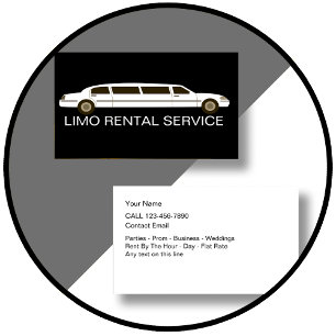 Limo Rental Simples Cartões de visitas