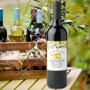 Limões De Aquarelas Rótulos De Garrafas De Limon