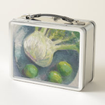 Limões de funil de Frutas e vegetais em folha azul