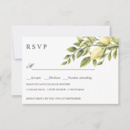 Limões | ESCOLHA DE REFEIÇÕES RSVP DE CASAMENTO Ve