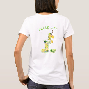 Limões frescos bebem T-Shirt - Texto Personalizado